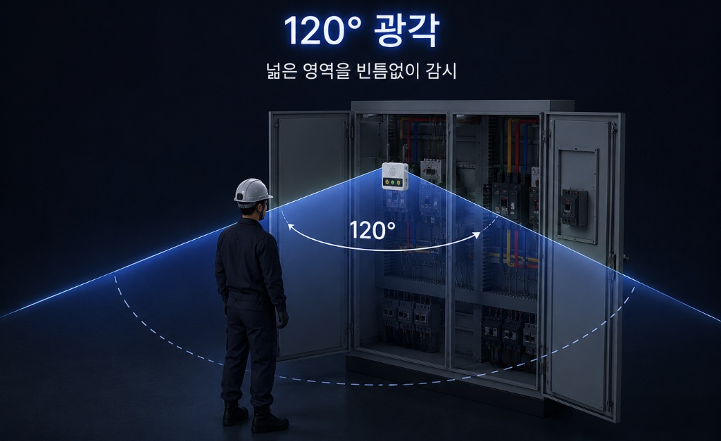 AliveEcho-100 PIR 센서 인체 동작 감지 - 120° 광각으로 넓은 영역을 빈틈없이 감시